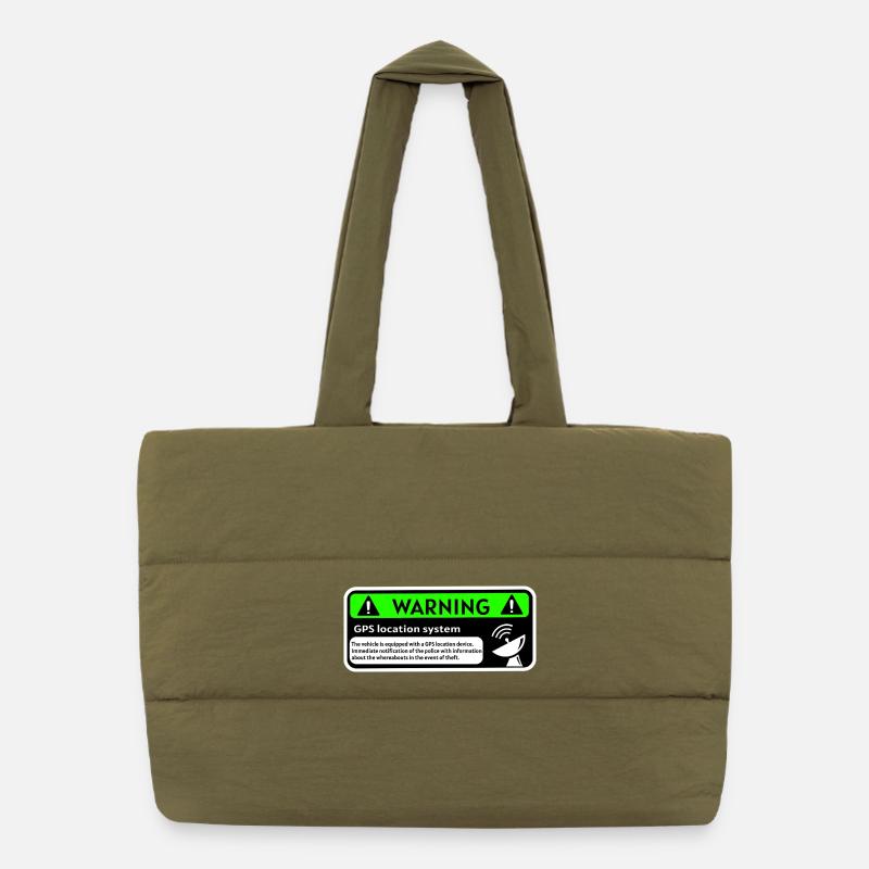 GPS-Tracker - Puffer-Einkaufstasche - safari Green