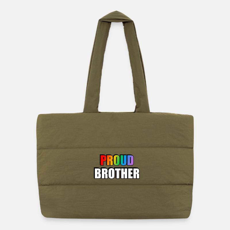 Stolzer Bruder LGBT Pride Regenbogen Puffer-Einkaufstasche