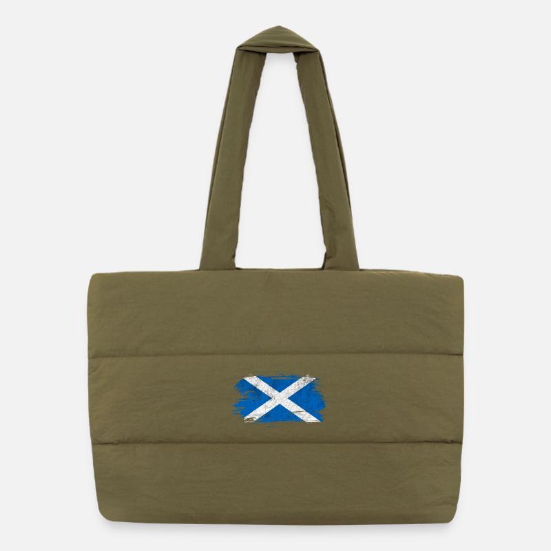 Drapeau vintage Ecosse Sac shopping matelassé