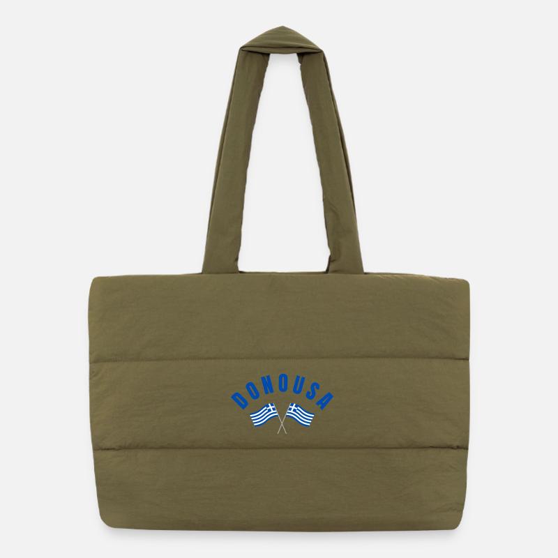 Emblème des drapeaux croisés de Donousha Sac shopping matelassé