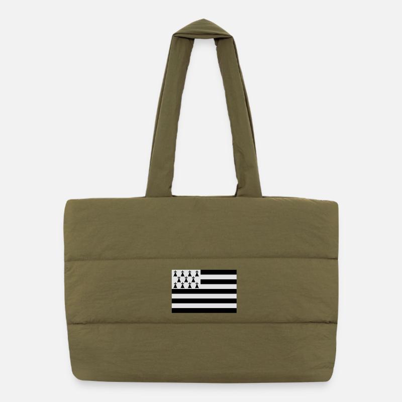 Bretagne ! - Puffer-Einkaufstasche - safari Green