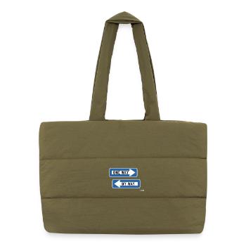 Duo de signes One Way vs My Way - Sac shopping matelassé - safari green - Devant