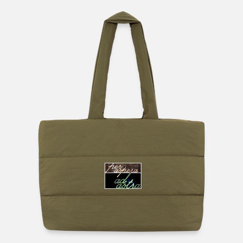 Per Aspera Ad Astra Puffer-Einkaufstasche