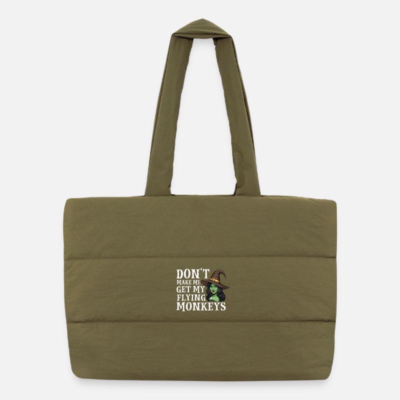 Don’t Make Me Get My Flying Monkeys — Halloween Puffer Shopping Bag
