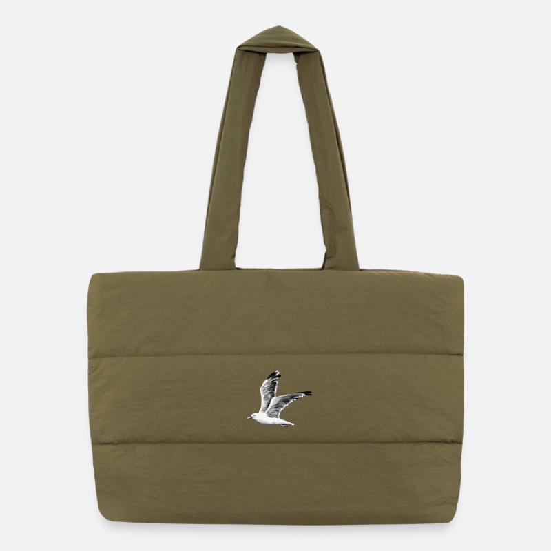Möwe - Puffer-Einkaufstasche - safari Green