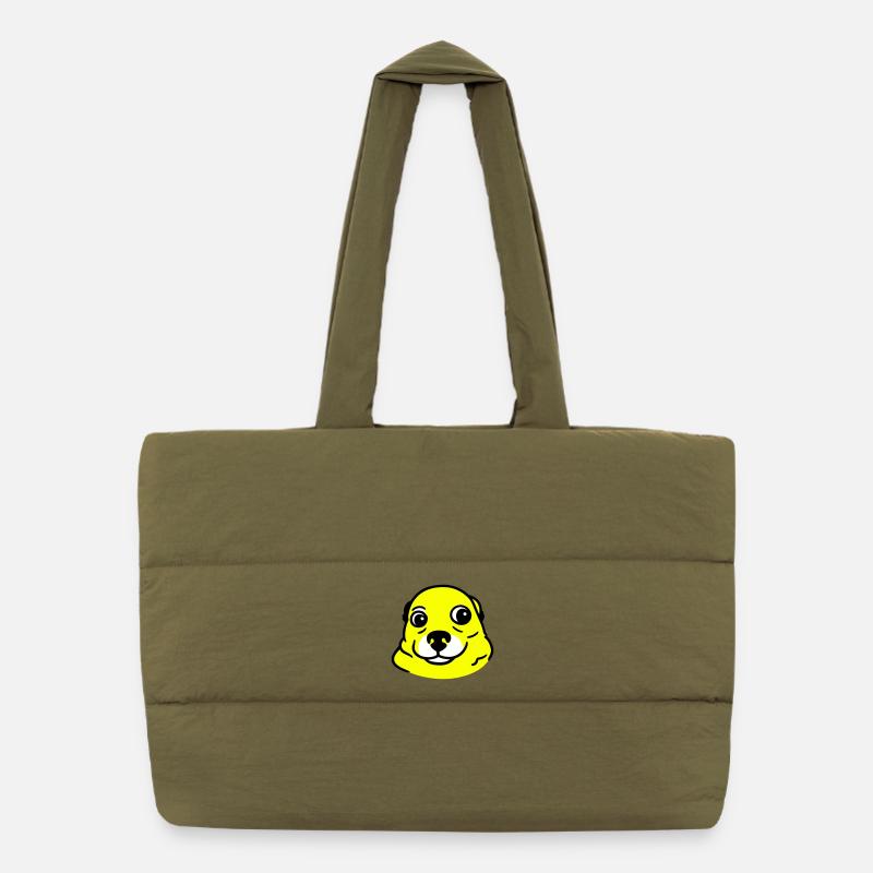 Chien anxieux dans le style Pop Art Sac shopping matelassé