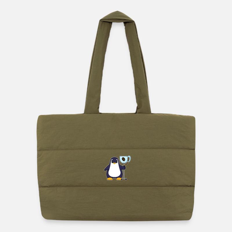 Pinguin Kaffee Tasse Puffer-Einkaufstasche