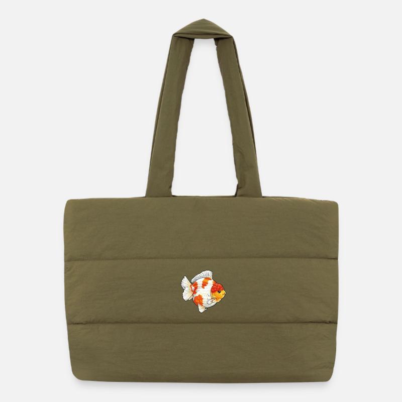 Shogun Thai Oranda Poisson rouge de luxe Sac shopping matelassé