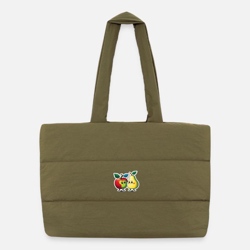 Pomme et poire Sac shopping matelassé