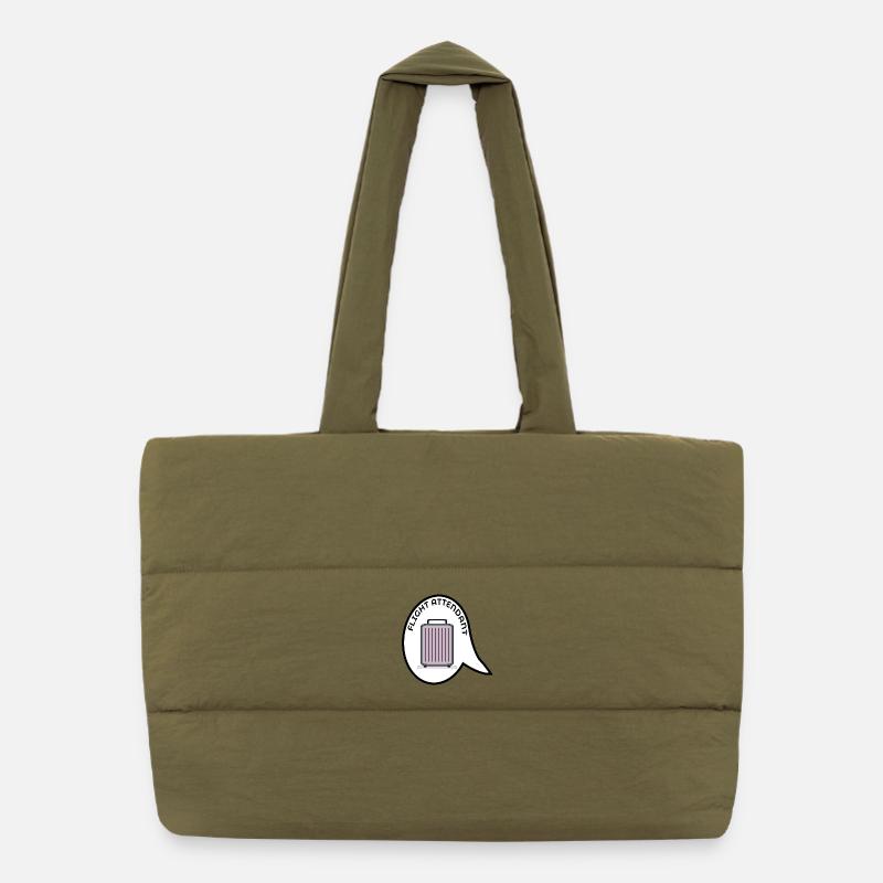 FLIGHT ATTENDANT SUITCASE Puffer Shopping Bag