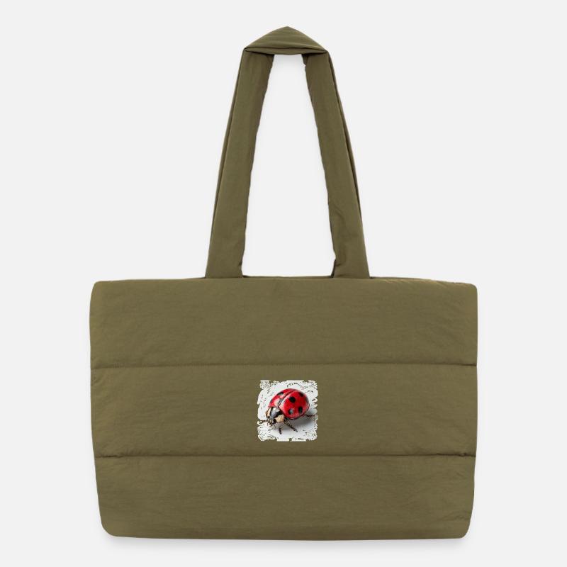 Ladybug blackRed Puffer Shopping Bag