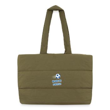 Tee-Shirt Mamie Supporter Footeux - Sac shopping matelassé - safari green - Devant