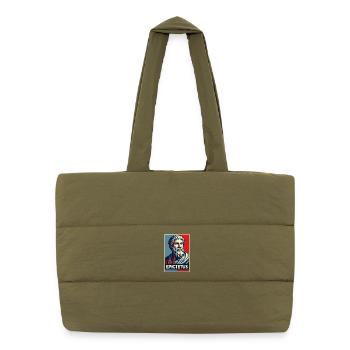 Epictetus Stoic Sage Retro Pop Art Poster - Puffer Shopping Bag - safari green - Front