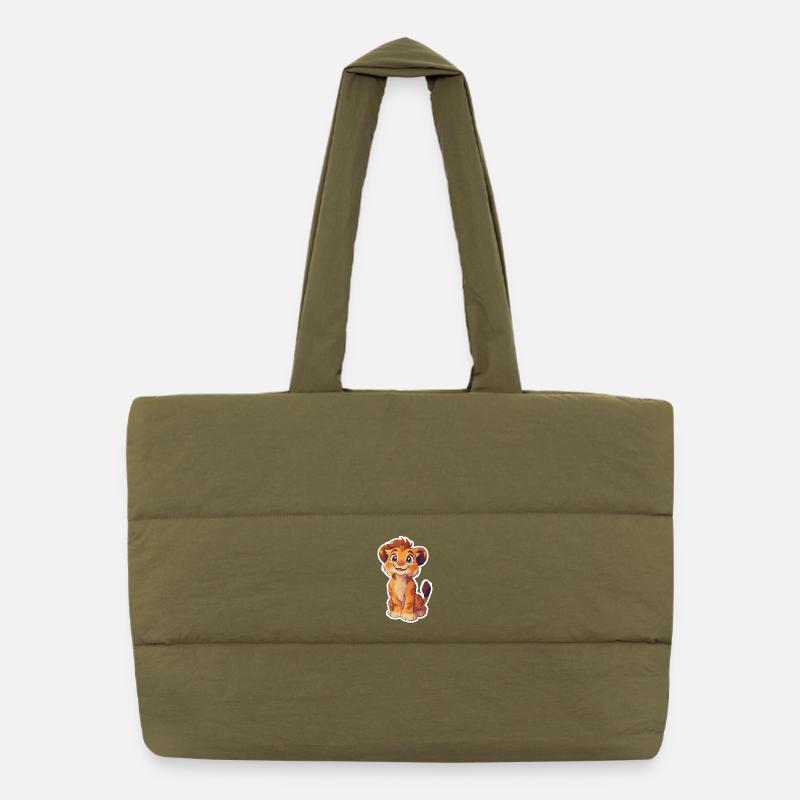 Lion Puffer Shopping Bag