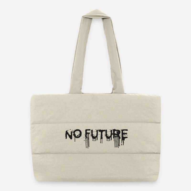 NO FUTURE Puffer Shopping Bag