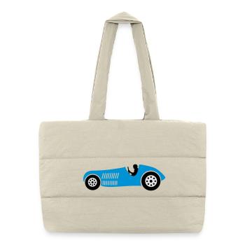 rennwagen rennen auto - Gesteppte Shopping Bag - Naturweiß - Vorne