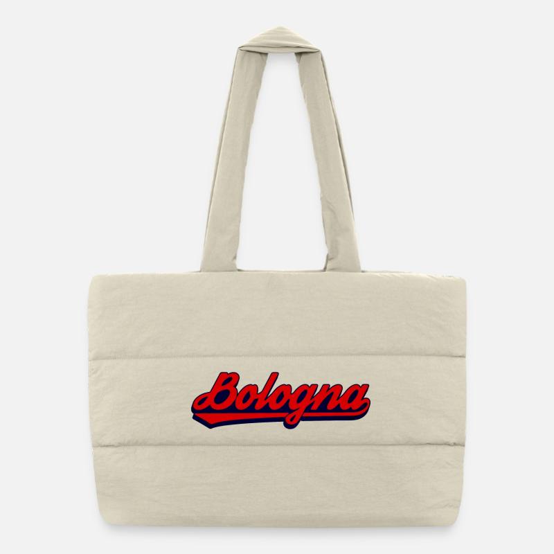 Bologna Script Retro Design Puffer-Einkaufstasche