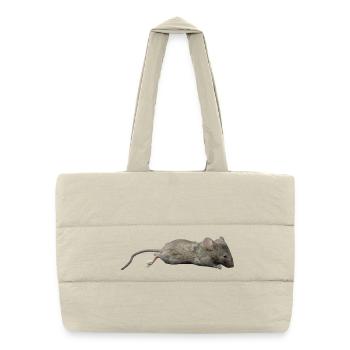 Maus - Puffer-Einkaufstasche - Naturweiß - Vorne