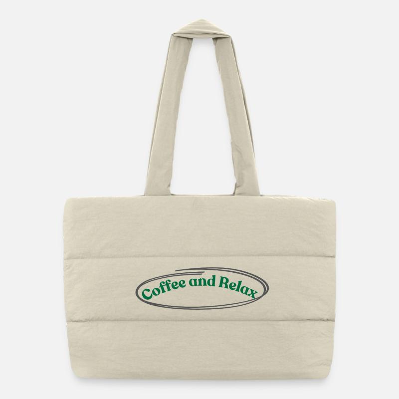 Coffee and relax Puffer Shopping Bag