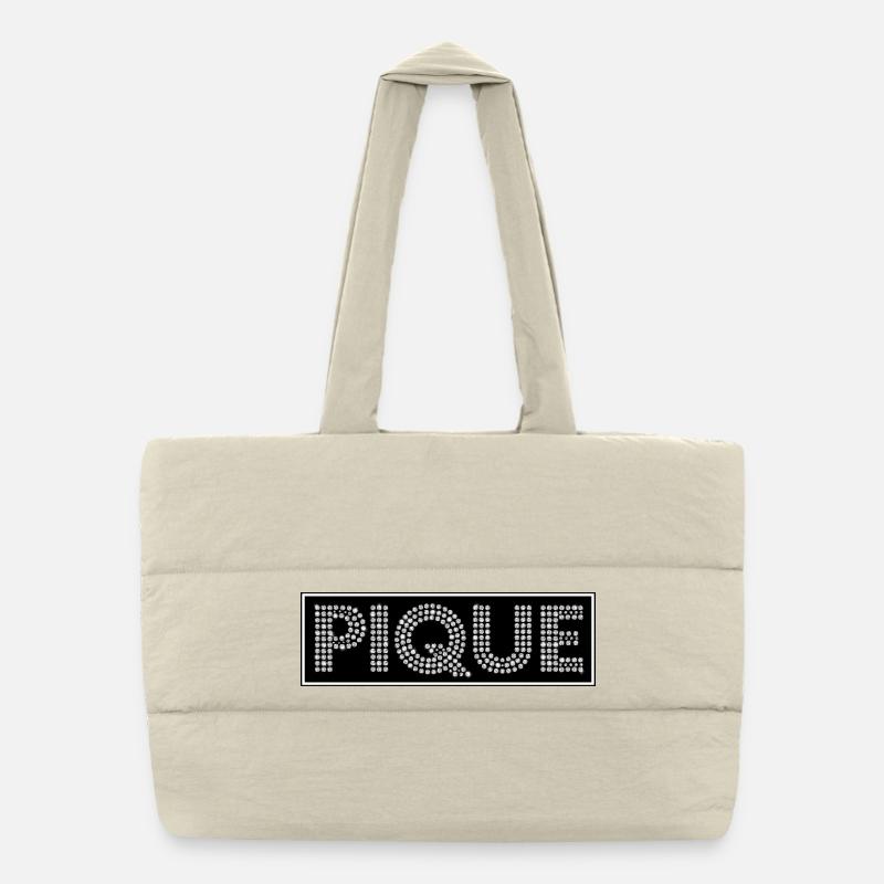 PIQUE Glitter Letters Pebbles Puffer Shopping Bag