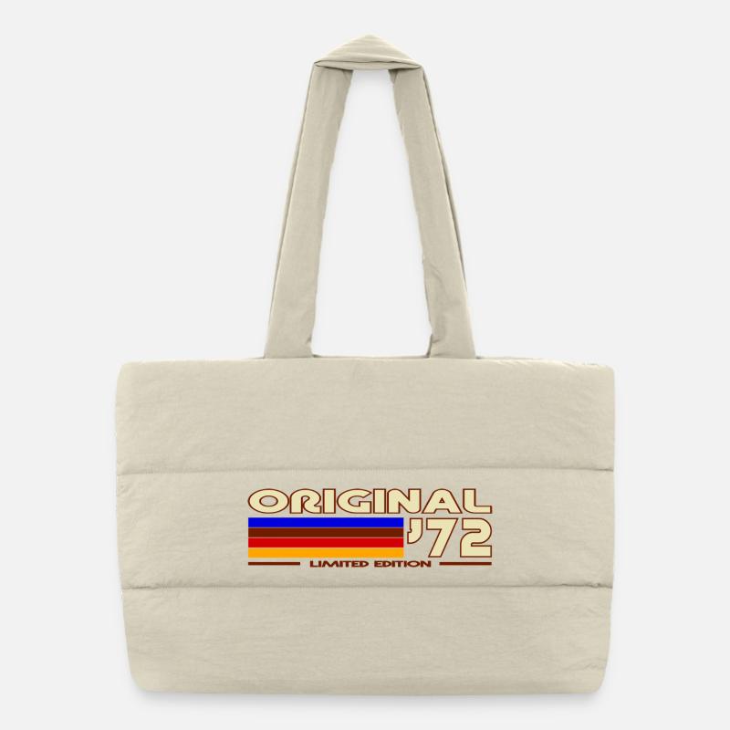 Original72 Striped Retro Puffer Shopping Bag