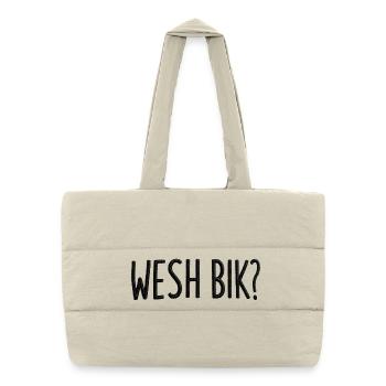 Wesh Bik Humour Arabe - Sac shopping matelassé - blanc naturel - Devant