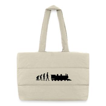 Railway Railwayman Cheminot Train Eisenbahn - Puffer Shopping Bag - natural - Front