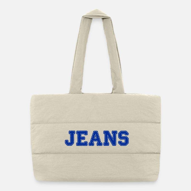 JEANS Puffer Shopping Bag