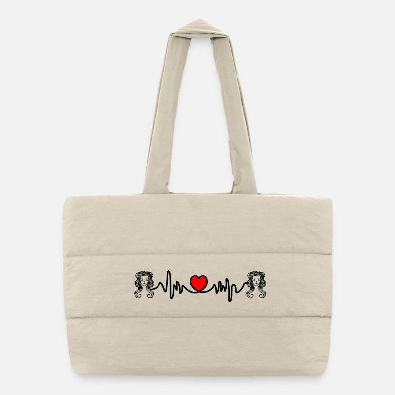 Herzfrequenz Kardio Jungfrau Jungfrau Puffer-Einkaufstasche