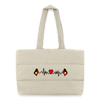 Herzfrequenz-Cardio für Aborigines - Puffer-Einkaufstasche - Naturweiß - Vorne