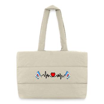 Fréquence cardiaque cardio Subcarpatie - Sac shopping matelassé - blanc naturel - Devant