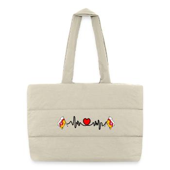 Cardio de fréquence cardiaque pour Lubin - Sac shopping matelassé - blanc naturel - Devant