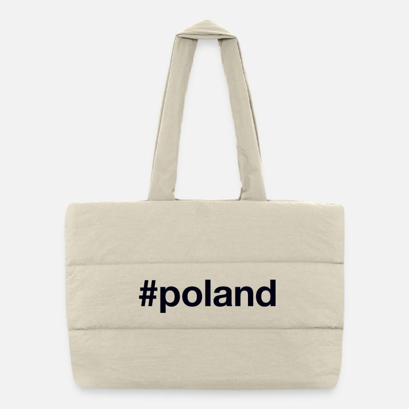 POLOGNE Hashtag Polen Sac shopping matelassé