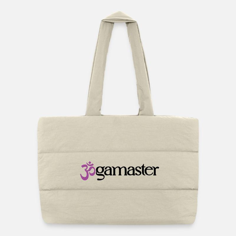 Jogamaster - Typografisches OM (3-Farbig) Puffer-Einkaufstasche