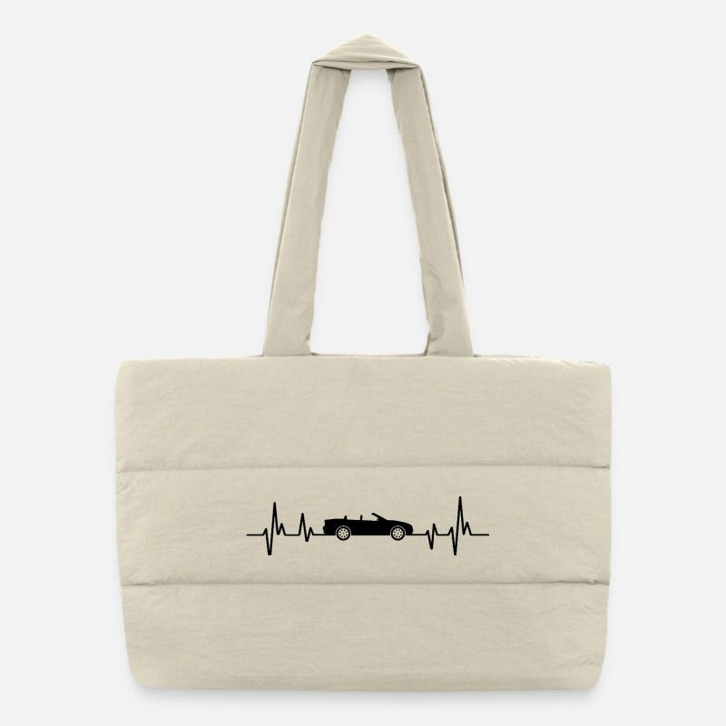 convertible car convertible car Puffer Shopping Bag