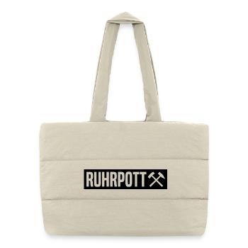 Ruhrpott - Ruhr Pott - Zeche - Zollverein - NRW - Puffer Shopping Bag - natural - Front