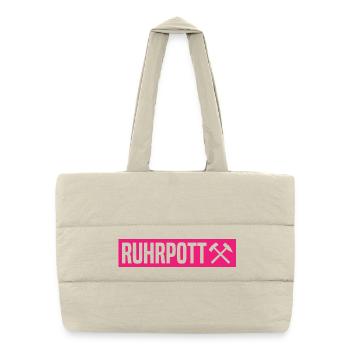 Ruhrpott - Ruhr Pott - Zeche - Zollverein - NRW - Puffer Shopping Bag - natural - Front