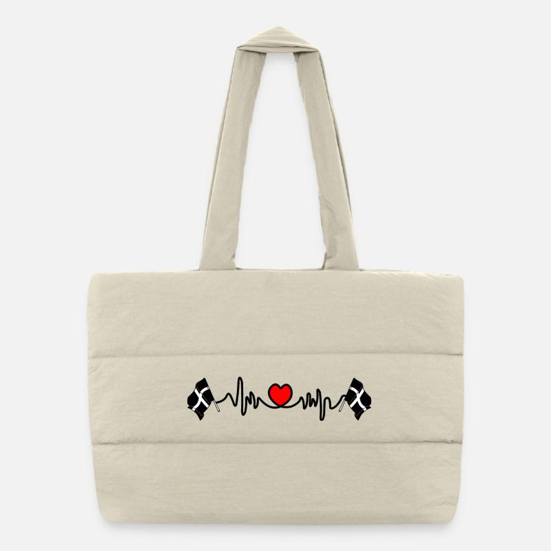 Herzfrequenz von Cornwall Puffer-Einkaufstasche