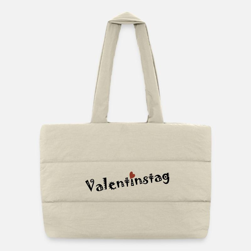 Valentinstag Puffer-Einkaufstasche