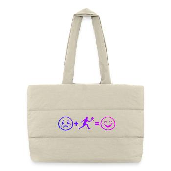 Idée cadeau pour les fans de Padel Hall avec Padel Tennis - Sac shopping matelassé - blanc naturel - Devant