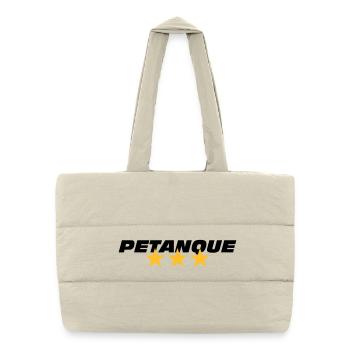 Petanque - Sac shopping matelassé - blanc naturel - Devant