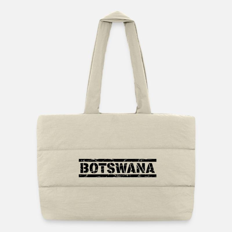 Botswana - Puffer-Einkaufstasche - Naturweiß