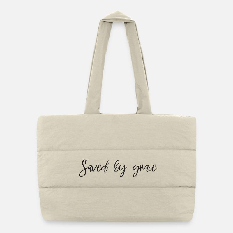Saved by grace - Puffer Shopping Bag - natural