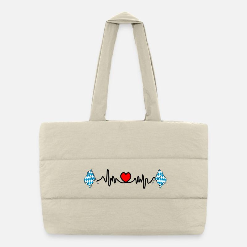 Heart rate cardio for Bayern Puffer Shopping Bag