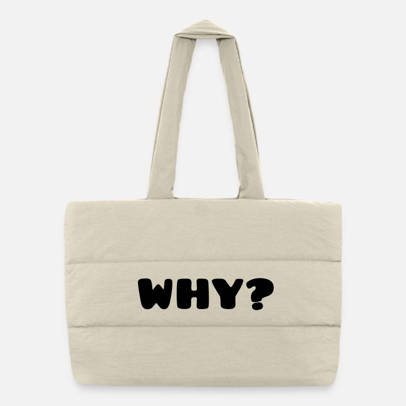 POURQUOI? - Sac shopping matelassé - blanc naturel