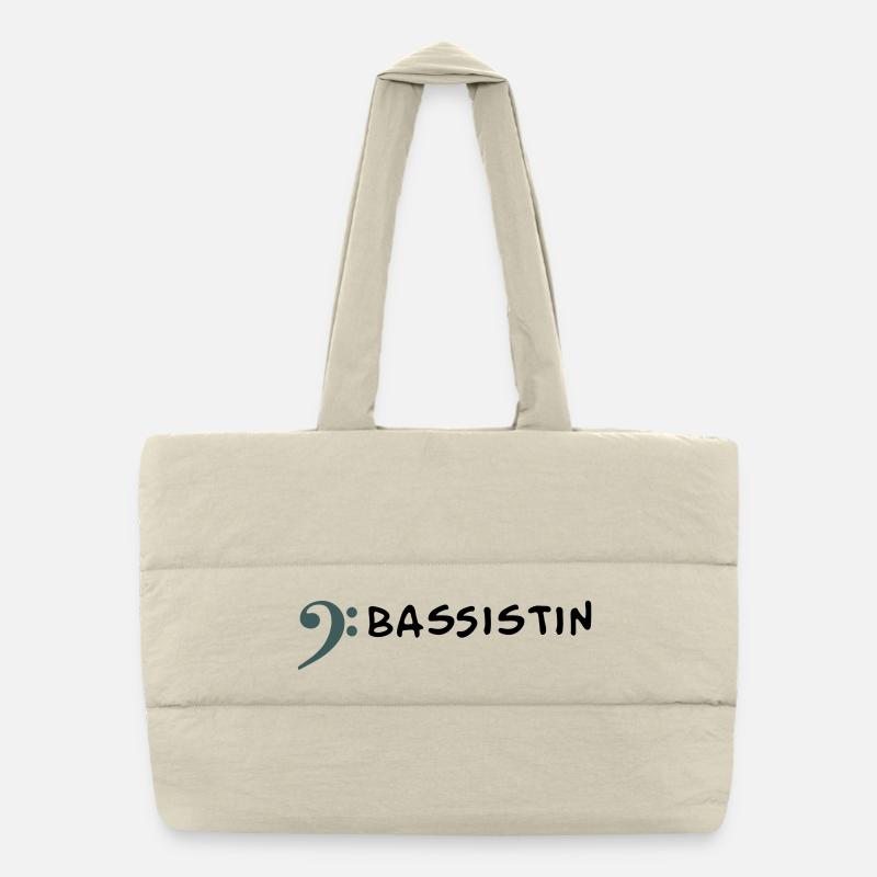 Je joue de la basse - Je suis bassiste Sac shopping matelassé