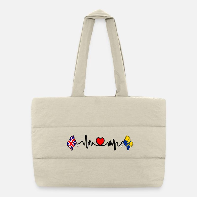 Fréquence cardiaque du Durham et du Royaume-Uni Sac shopping matelassé