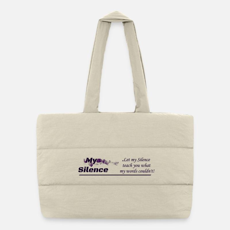 My Silence, Kleidungsdesign Puffer-Einkaufstasche
