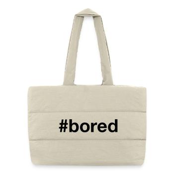 Hashtag ennuyeux - Sac shopping matelassé - blanc naturel - Devant