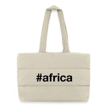 AFRIKA Hashtag Africa - Puffer-Einkaufstasche - Naturweiß - Vorne